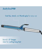 BabylissPro Nano Titanium Extended Barrel Curling Iron 1"